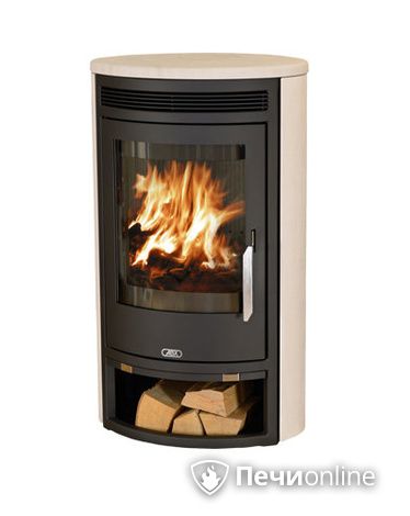 Печь-камин ABX Arktis 8, черная сталь, мокка крем с верхней плитой в Анапе